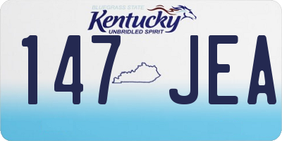 KY license plate 147JEA