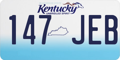 KY license plate 147JEB