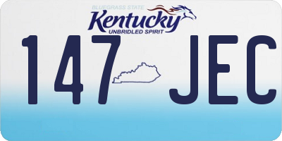 KY license plate 147JEC