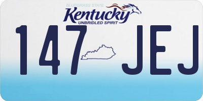 KY license plate 147JEJ