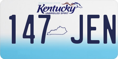 KY license plate 147JEN