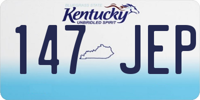 KY license plate 147JEP