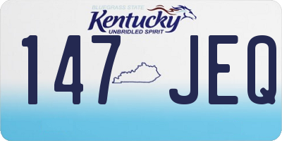KY license plate 147JEQ