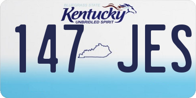 KY license plate 147JES