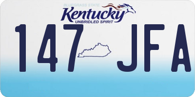 KY license plate 147JFA