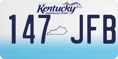 KY license plate 147JFB