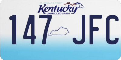 KY license plate 147JFC