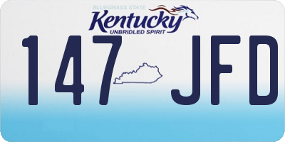 KY license plate 147JFD