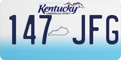 KY license plate 147JFG