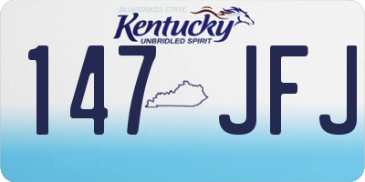 KY license plate 147JFJ