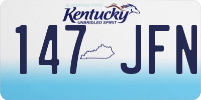 KY license plate 147JFN
