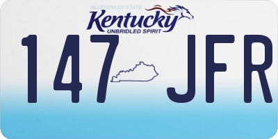 KY license plate 147JFR