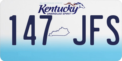 KY license plate 147JFS