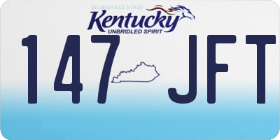 KY license plate 147JFT