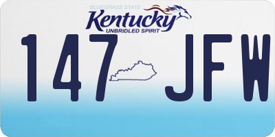 KY license plate 147JFW