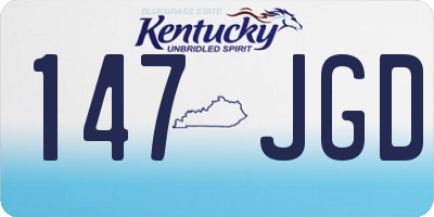 KY license plate 147JGD