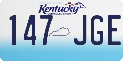 KY license plate 147JGE