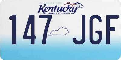 KY license plate 147JGF