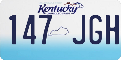 KY license plate 147JGH
