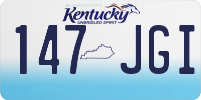 KY license plate 147JGI