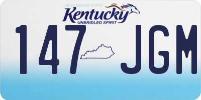 KY license plate 147JGM