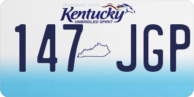 KY license plate 147JGP