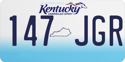 KY license plate 147JGR