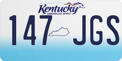 KY license plate 147JGS