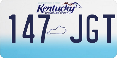 KY license plate 147JGT