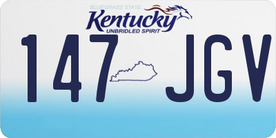 KY license plate 147JGV