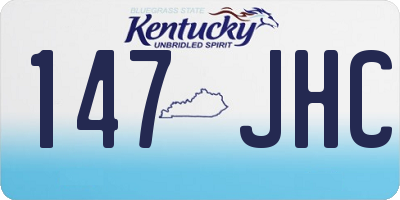KY license plate 147JHC