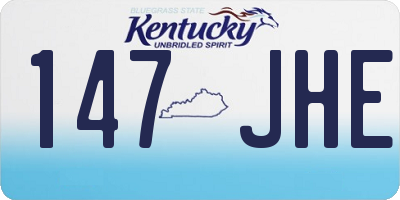 KY license plate 147JHE