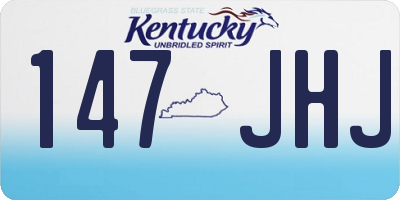 KY license plate 147JHJ