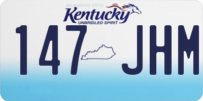 KY license plate 147JHM