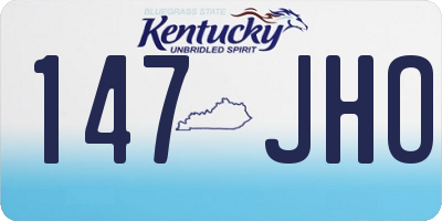 KY license plate 147JHO