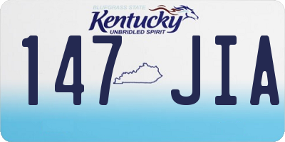 KY license plate 147JIA