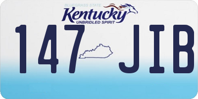 KY license plate 147JIB