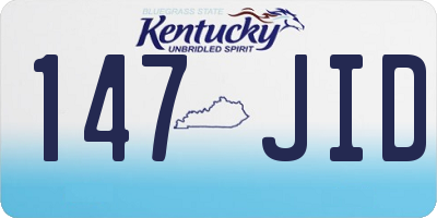 KY license plate 147JID