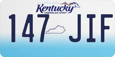 KY license plate 147JIF