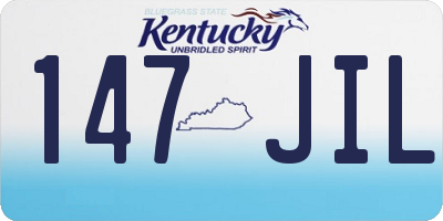 KY license plate 147JIL