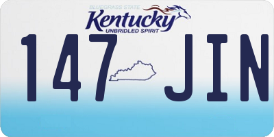 KY license plate 147JIN