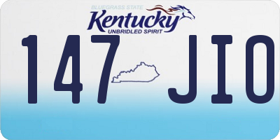 KY license plate 147JIO
