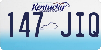 KY license plate 147JIQ
