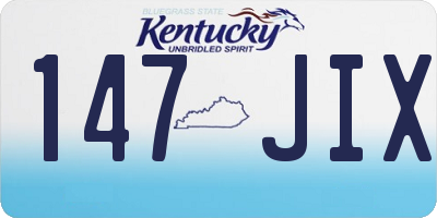 KY license plate 147JIX