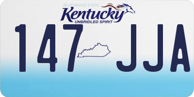 KY license plate 147JJA