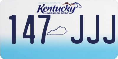 KY license plate 147JJJ