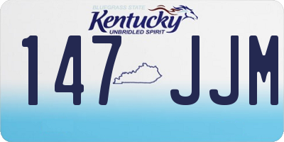KY license plate 147JJM