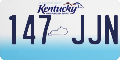 KY license plate 147JJN