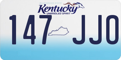 KY license plate 147JJO