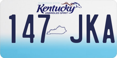 KY license plate 147JKA